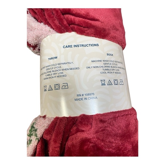 Warm & Cozy Plush Throw & Sock Set - Picture 3 of 4